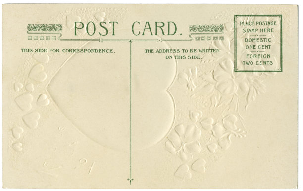 老垃圾明信片背面空白图片下载