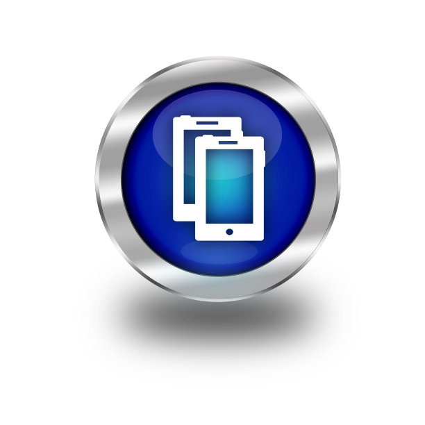 蓝色光滑的移动网页按钮图片下载