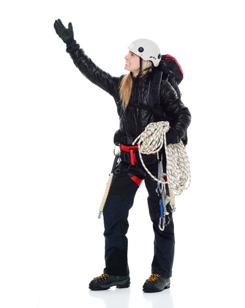 登山者笑嘻嘻的图片下载