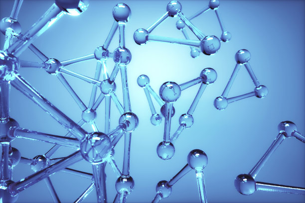 蓝色分子背景素材图片