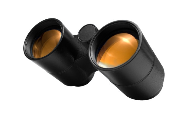 双筒望远镜在白图片下载