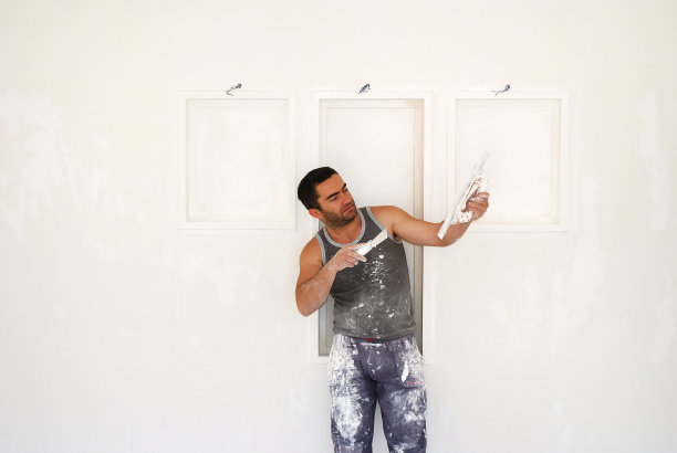 石膏的工人图片下载