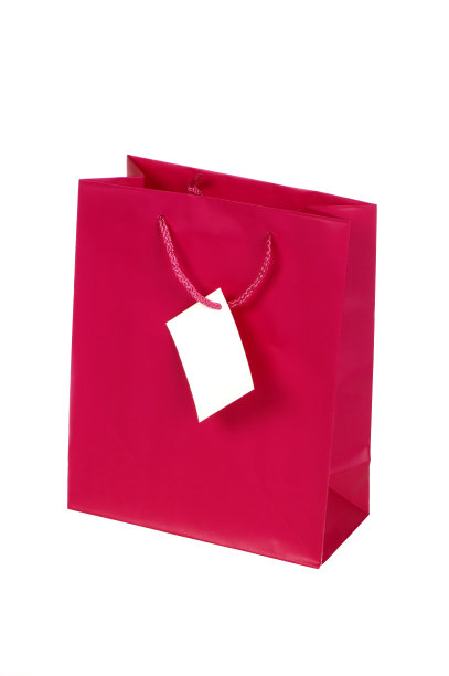 带标签的粉色礼品袋图片下载