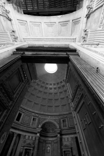 进入意大利罗马古老的国际地标万神殿图片下载