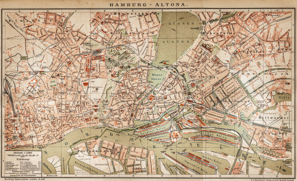 1898年汉堡-阿尔托纳地图图片下载