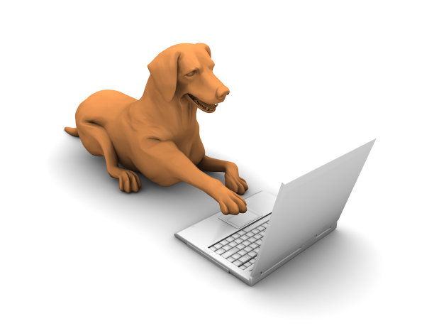 智能狗和笔记本电脑图片下载