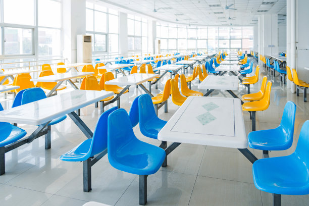 空的学校食堂素材图片