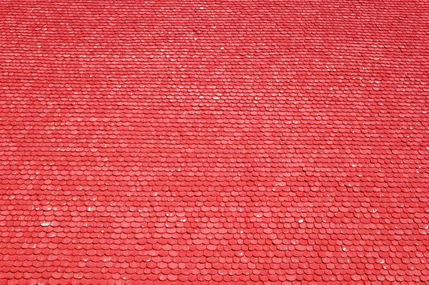 红色的屋顶图片下载