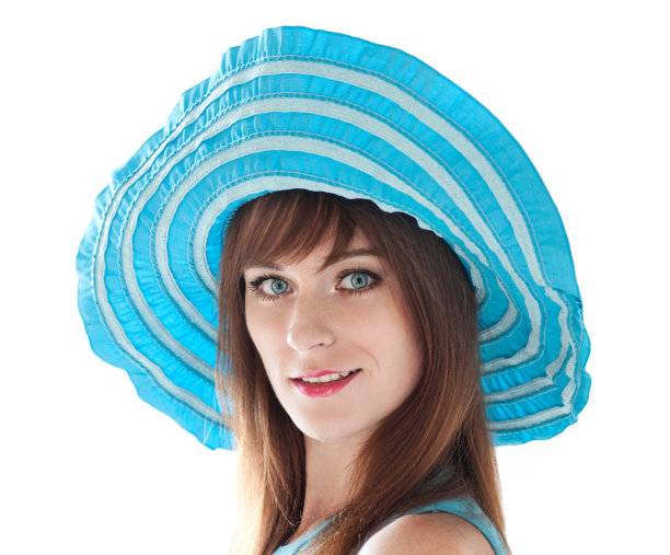 戴太阳帽的女人图片下载