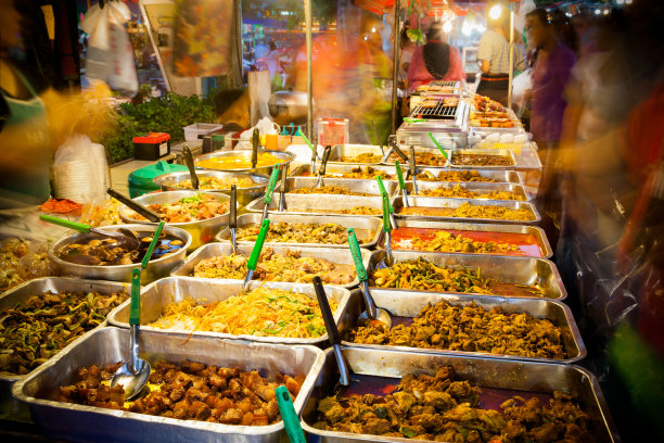 夜市的泰式菜肴图片下载