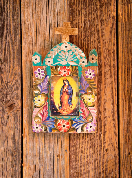 瓜达卢佩墨西哥民间艺术中的圣母玛利亚图片下载