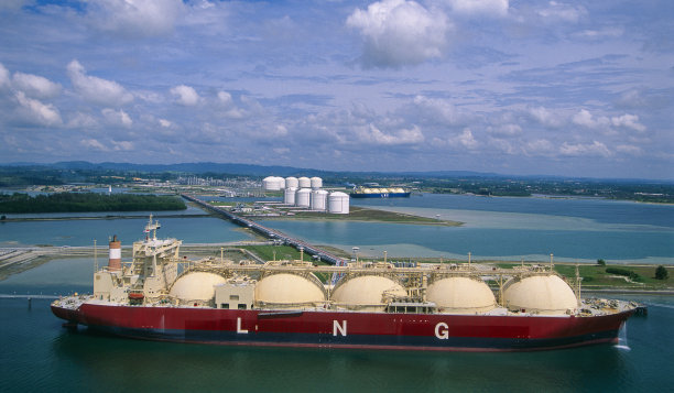 石油工业，液化天然气油轮素材图片