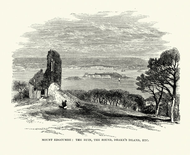 埃奇坎贝山-废墟，声音和德雷克岛图片下载