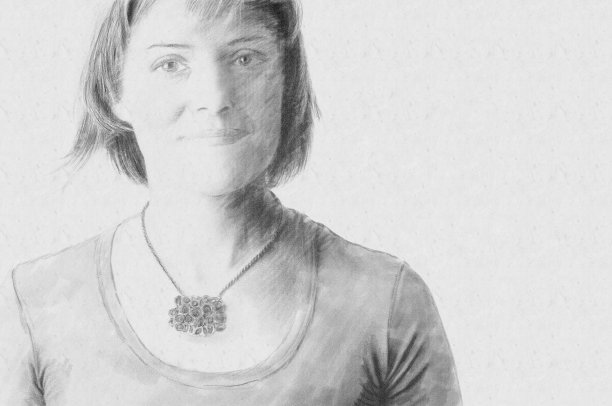 一个女人的素描肖像图片下载