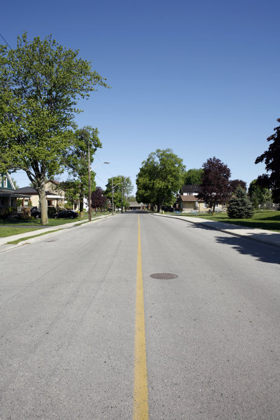 空的住宅街图片下载