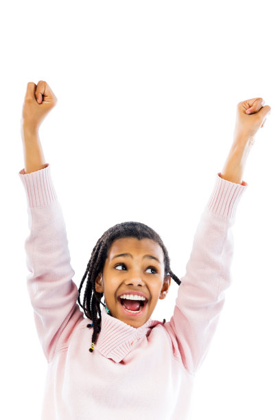 开朗的女孩。图片下载