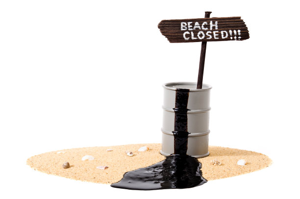 溢油-海滩关闭图片下载