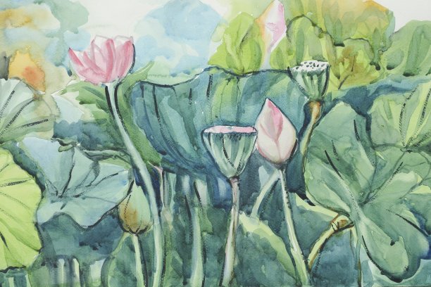 水彩画。图片下载