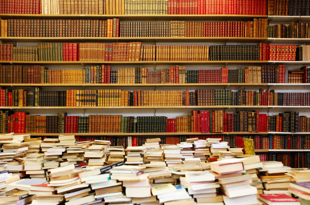 巴黎跳蚤市场的书店图片下载