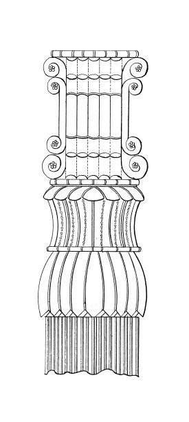波斯波利斯的柱子 | 古代建筑插图图片下载