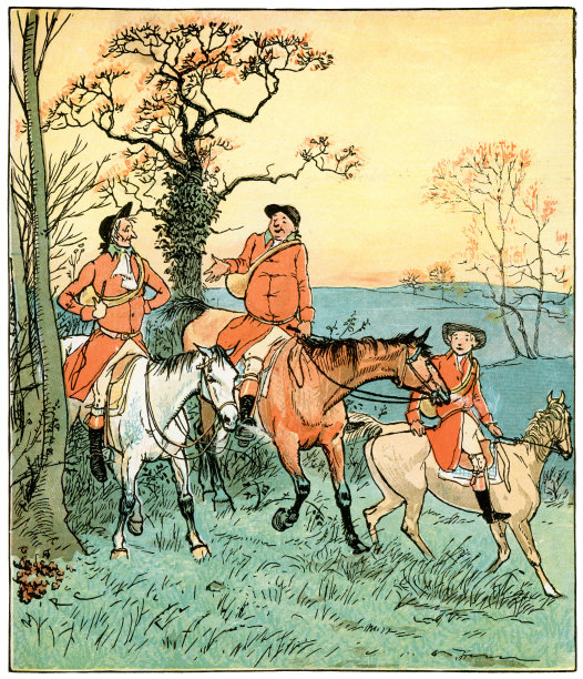 三个快活的猎人图片下载