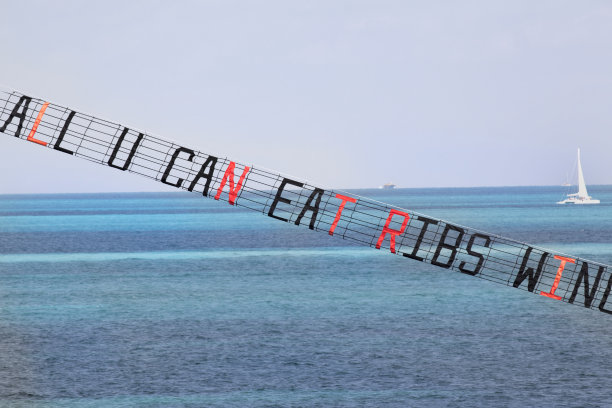 飞机横幅广告肋骨在海洋上图片下载