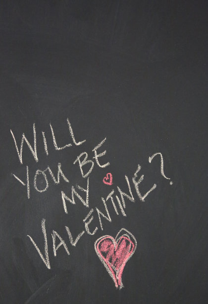 情人节的黑板留言图片下载