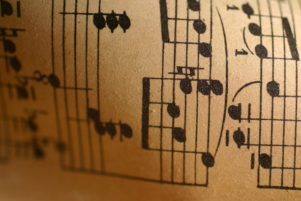 乐谱特写图片下载