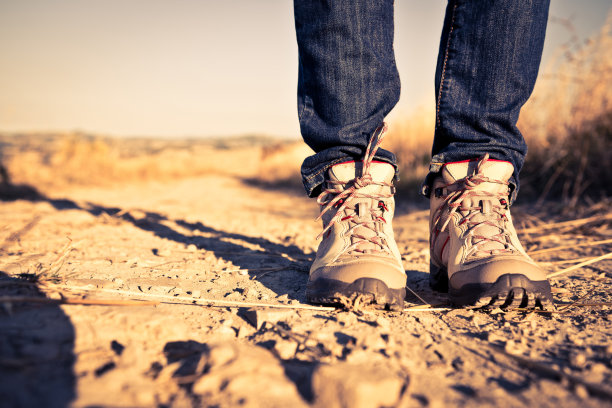 步行鞋特写镜头图片下载