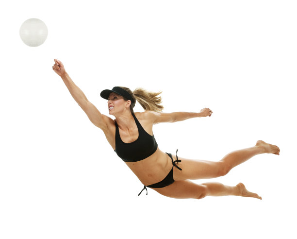 跳水和沙滩排球运动员图片下载