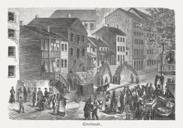 这是1880年出版的木刻版画图片下载