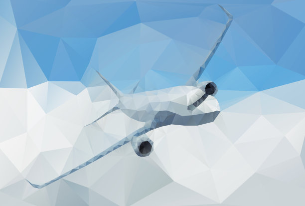 多边形的飞机图片下载