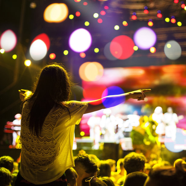 音乐会上的女粉丝图片下载