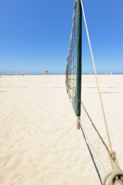 沙滩排球网与复制空间图片下载