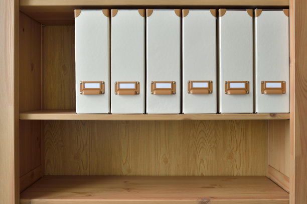 带文件夹的办公室书架背景图片下载