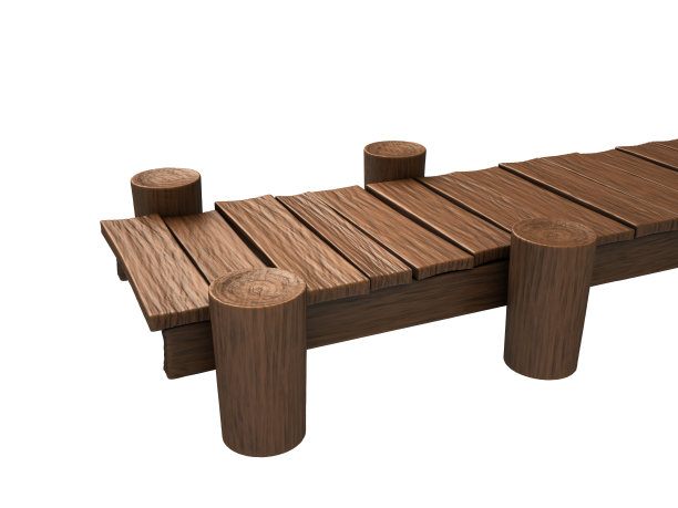 码头孤立在白色。图片下载