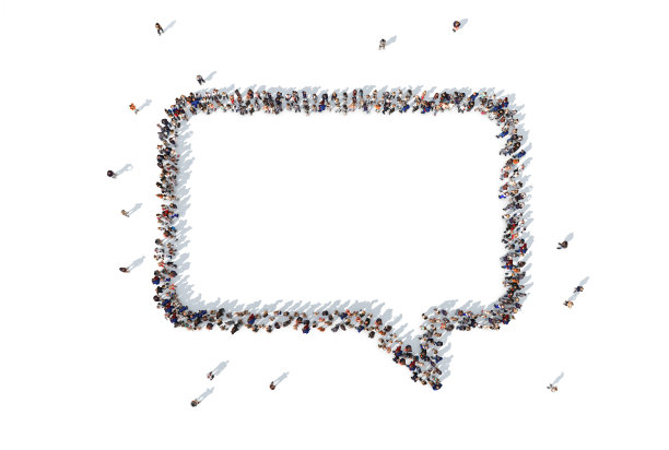 一群人组成一个语音气泡符号图片下载