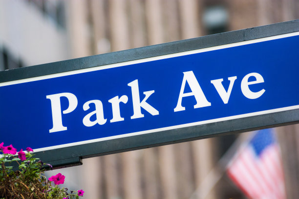 纽约市公园大道的标志图片下载