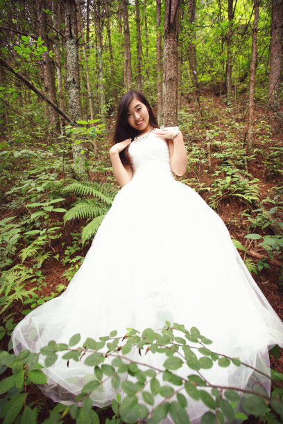 森林里的新娘图片下载