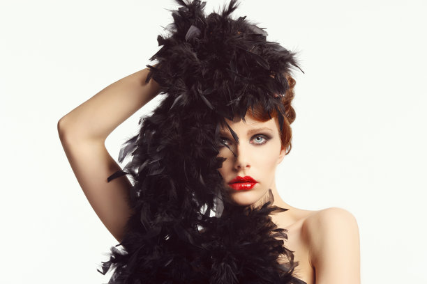 美丽的照片拍摄年轻美丽的女人魅力红唇图片下载