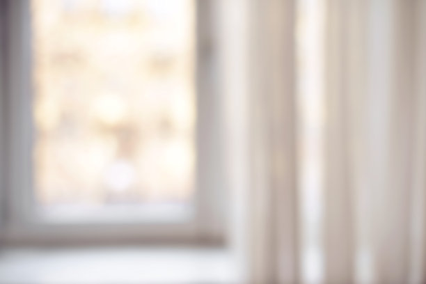 散焦的窗户和窗帘图片下载