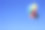 彩色气球漂浮在晴朗的天空与复制空间图片下载