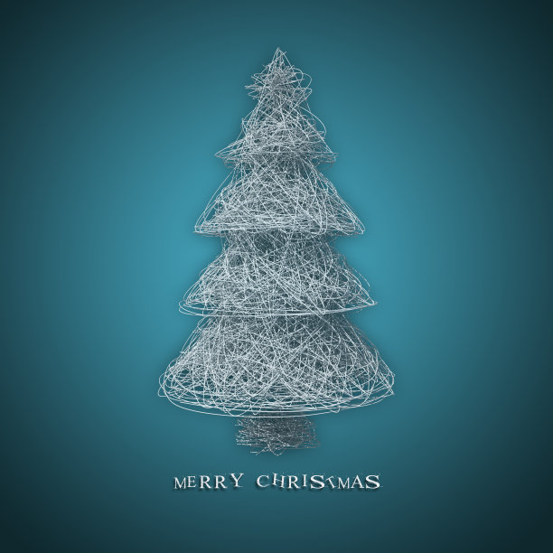 金属丝圣诞树图片下载