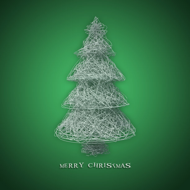 金属丝圣诞树图片下载