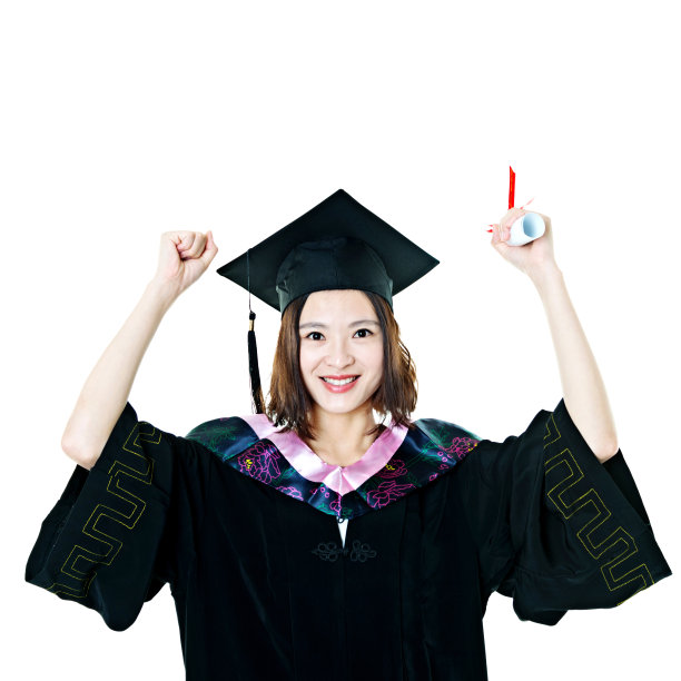 快乐的女研究生图片下载