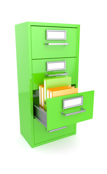 文件柜孤立在白色上图片下载