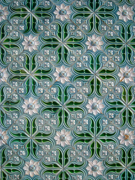 葡萄牙浮雕绿瓦素材图片