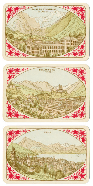 扑克牌瑞士1880年班斯德施塔赫尔伯格贝林佐纳佐格图片下载