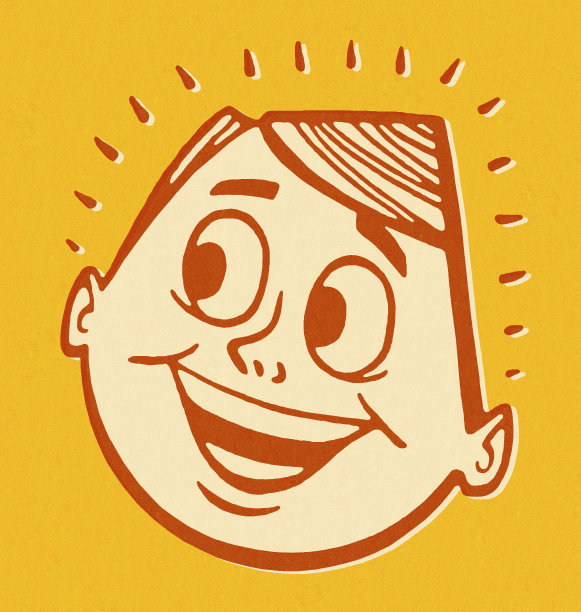 兴奋的男孩看向一边图片下载