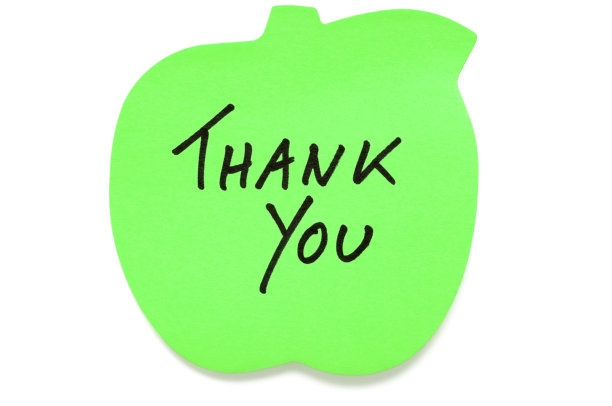 苹果形状的感谢信图片下载